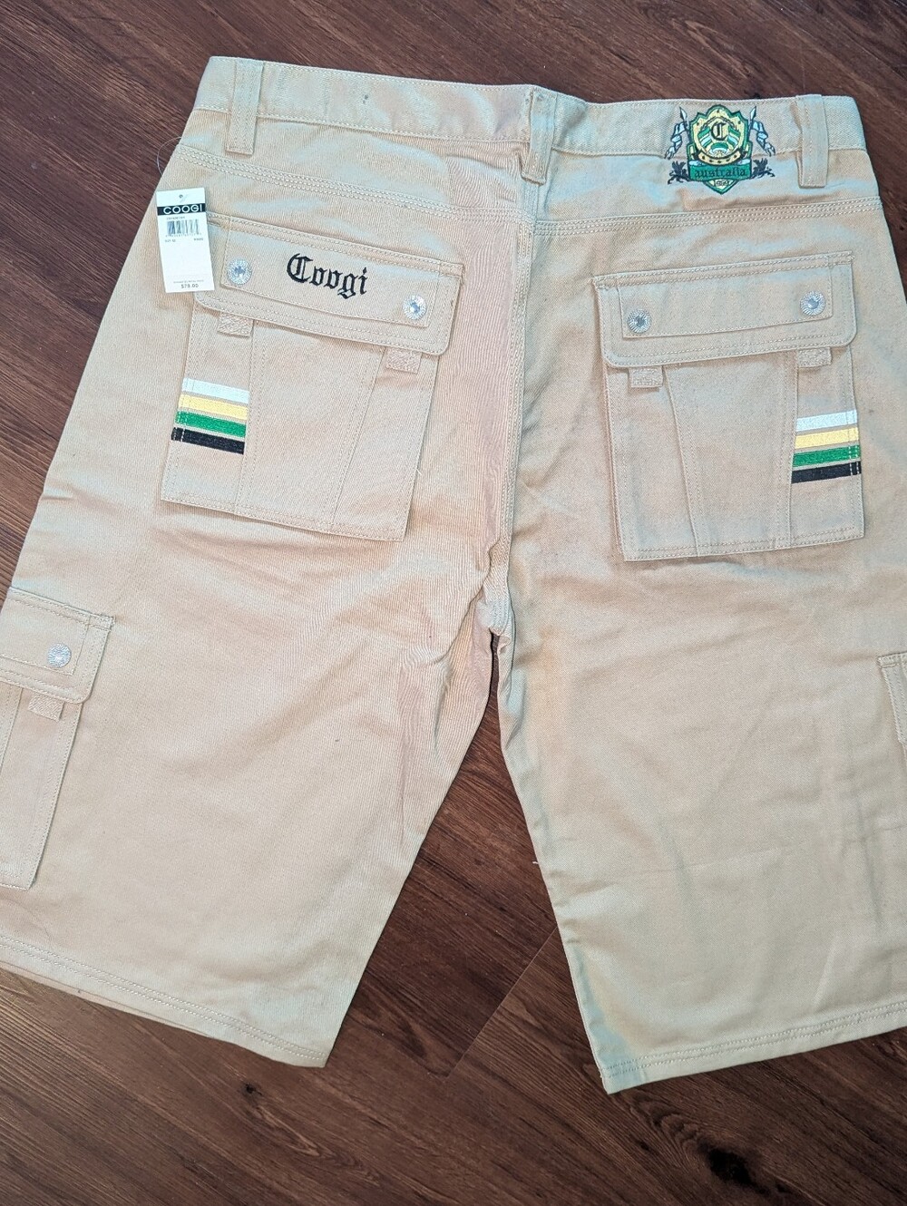 COOGI Khaki Cargo Shorts, Men's 42,  NWT